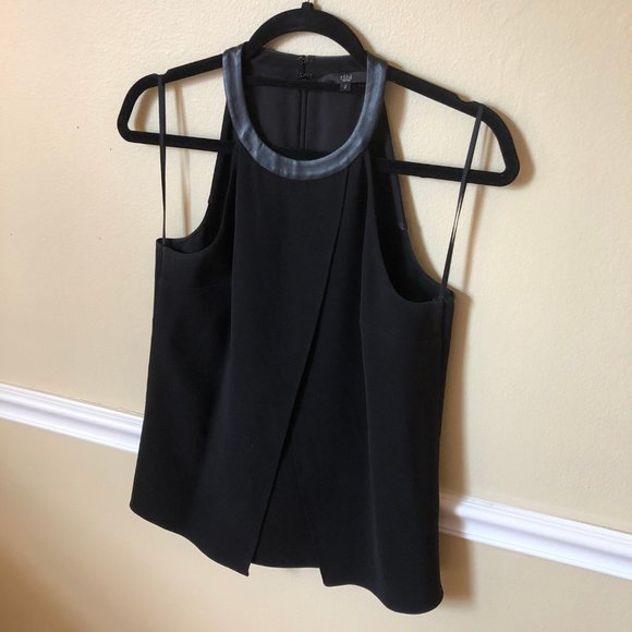 * Tibi Halter Style Top with Leather Detailing * - Picture 2 of 6